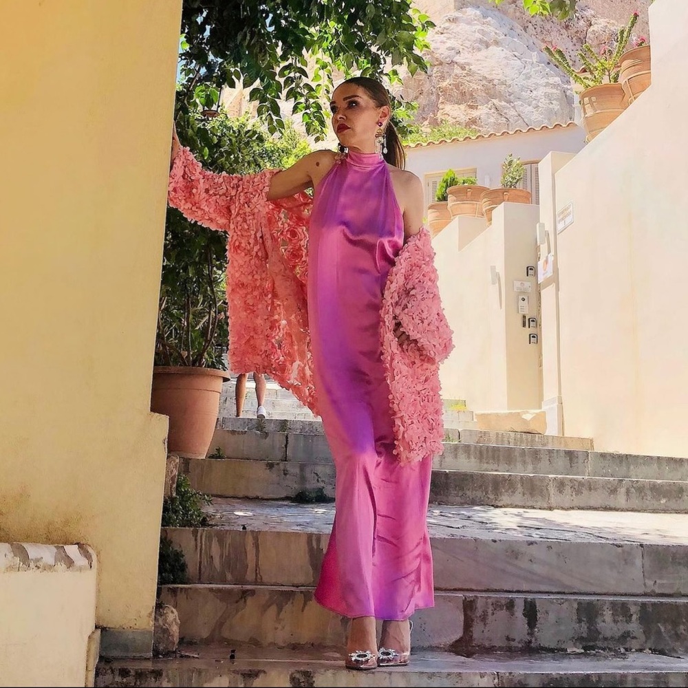 ZARA SATIN DRESS - Picture 5 of 15